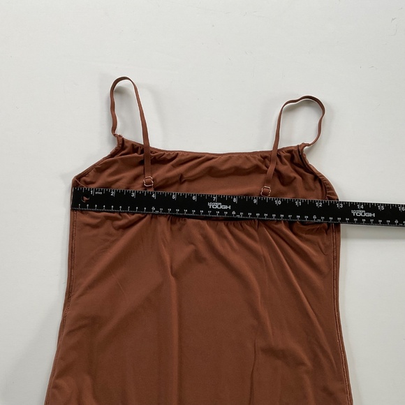 Smoothez By Aerie Sculpting Bodysuit Sz L Mocha Brown Base Layer Thong Shapewear - Picture 5 of 8